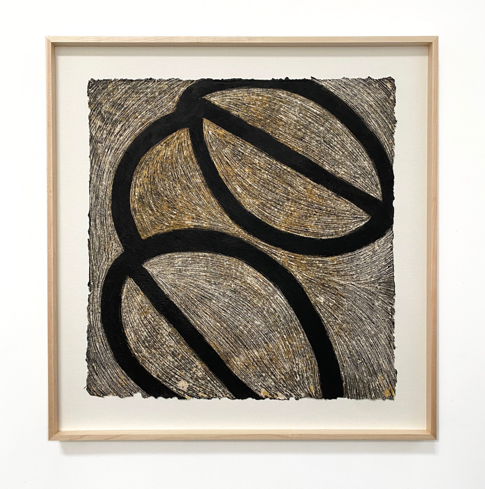 Marc Katano, Paintstik and acrylic on Nepalese paper, work on paper, contemporary painting