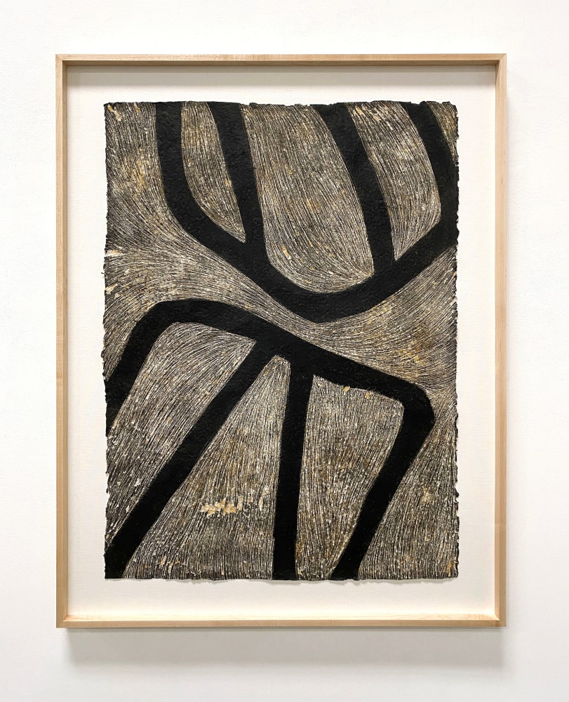 Marc Katano, Paintstik and acrylic on Nepalese paper, work on paper, contemporary painting