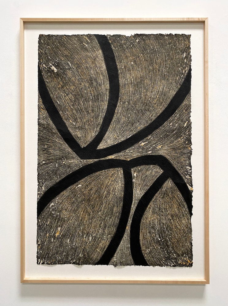 Marc Katano, Paintstik and acrylic on Nepalese paper, work on paper, contemporary painting