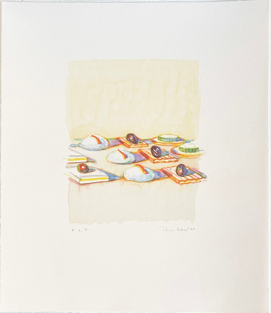 Wayne Thiebaud, Appetizers, Lithograph