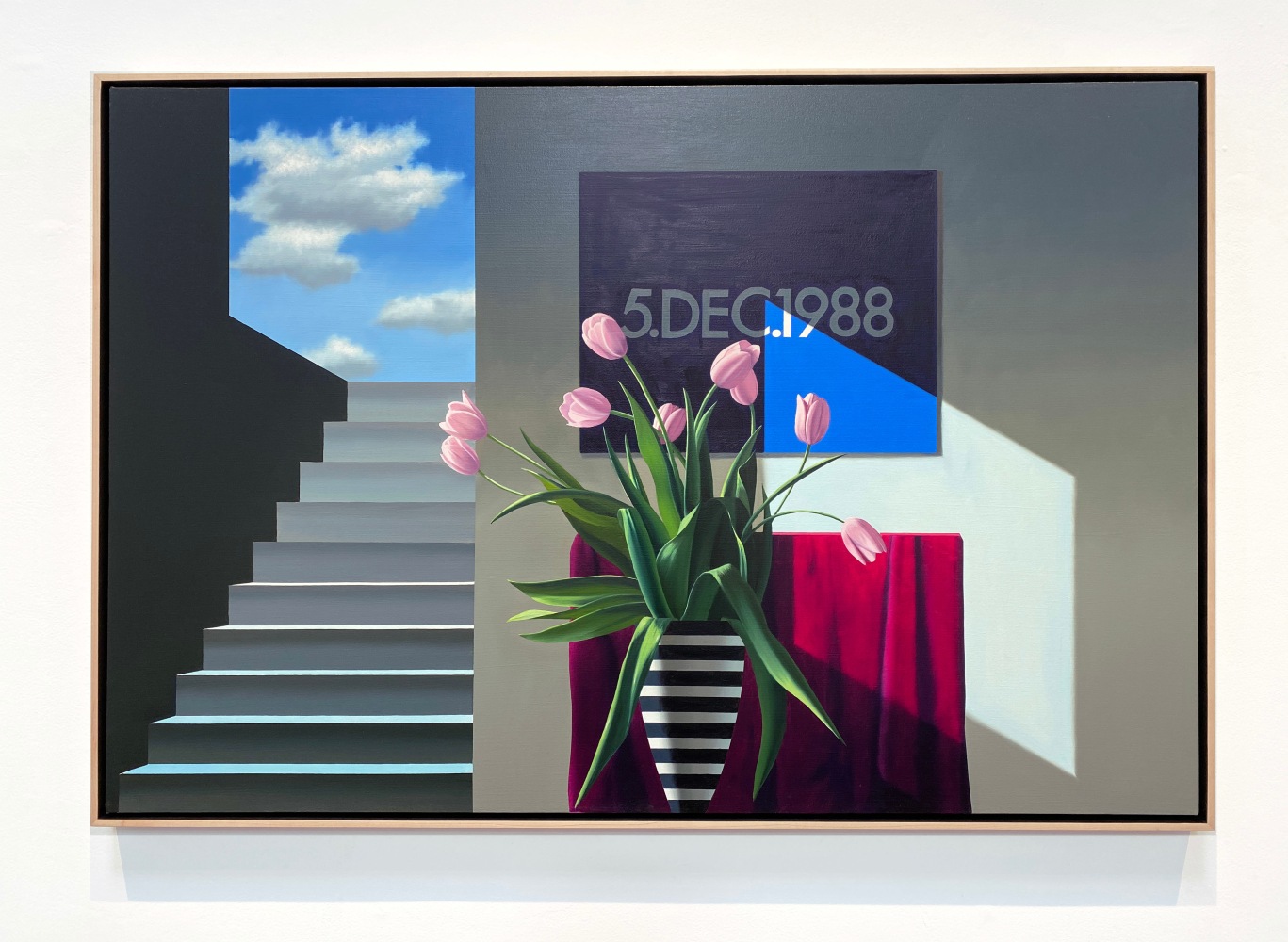 Interior with Pink Tulips and On Kawara, 2022
Oil on canvas
36 x 54 inches
COH096