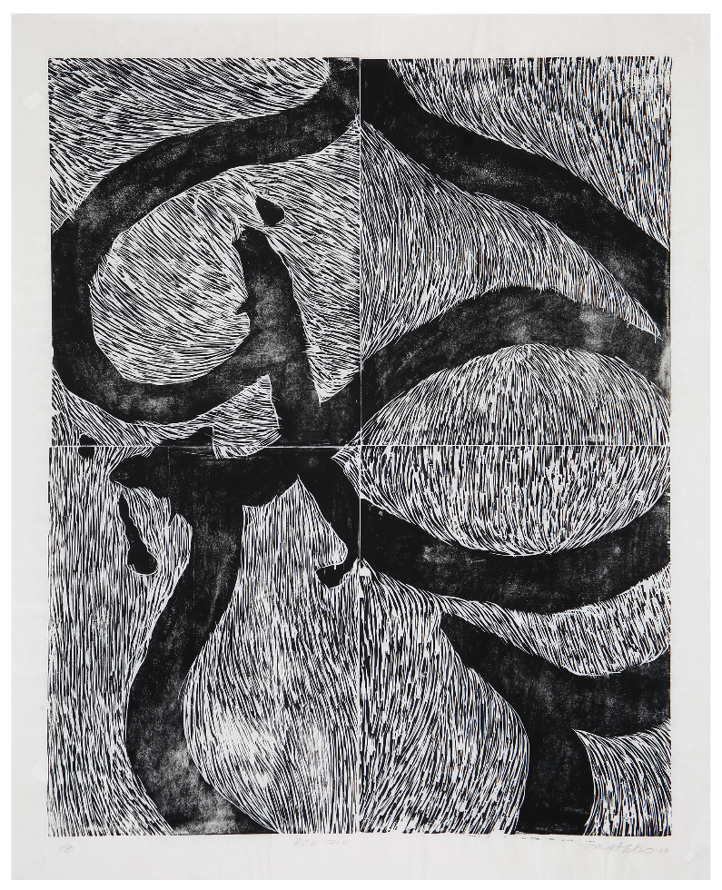 Marc Katano, Bird Talk, 2018, Woodcut Edition of 8, Signed and numbered