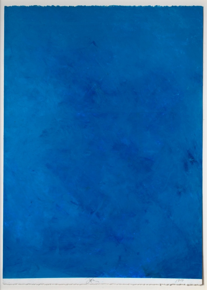 Joe Goode, Ocean Blue drawing 36, Oil pastel on paper