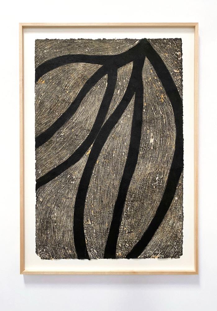 Marc Katano, Paintstik and acrylic on Nepalese paper, work on paper, contemporary painting