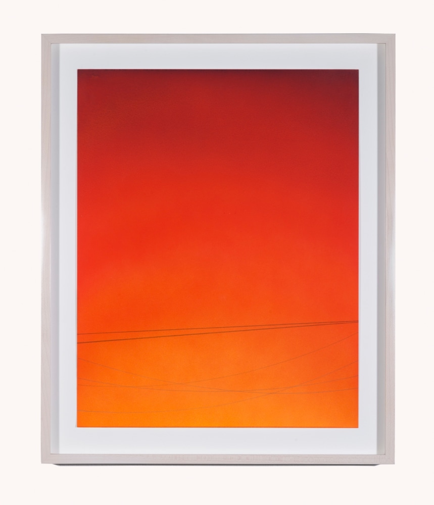 Alex Weinstein, Power Line Drawing #25 (small), Acrylic, graphite and colored pencil