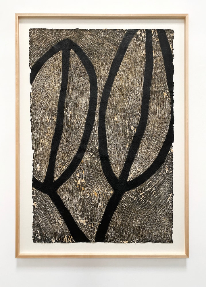 Marc Katano, Paintstik and acrylic on Nepalese paper, work on paper, contemporary painting