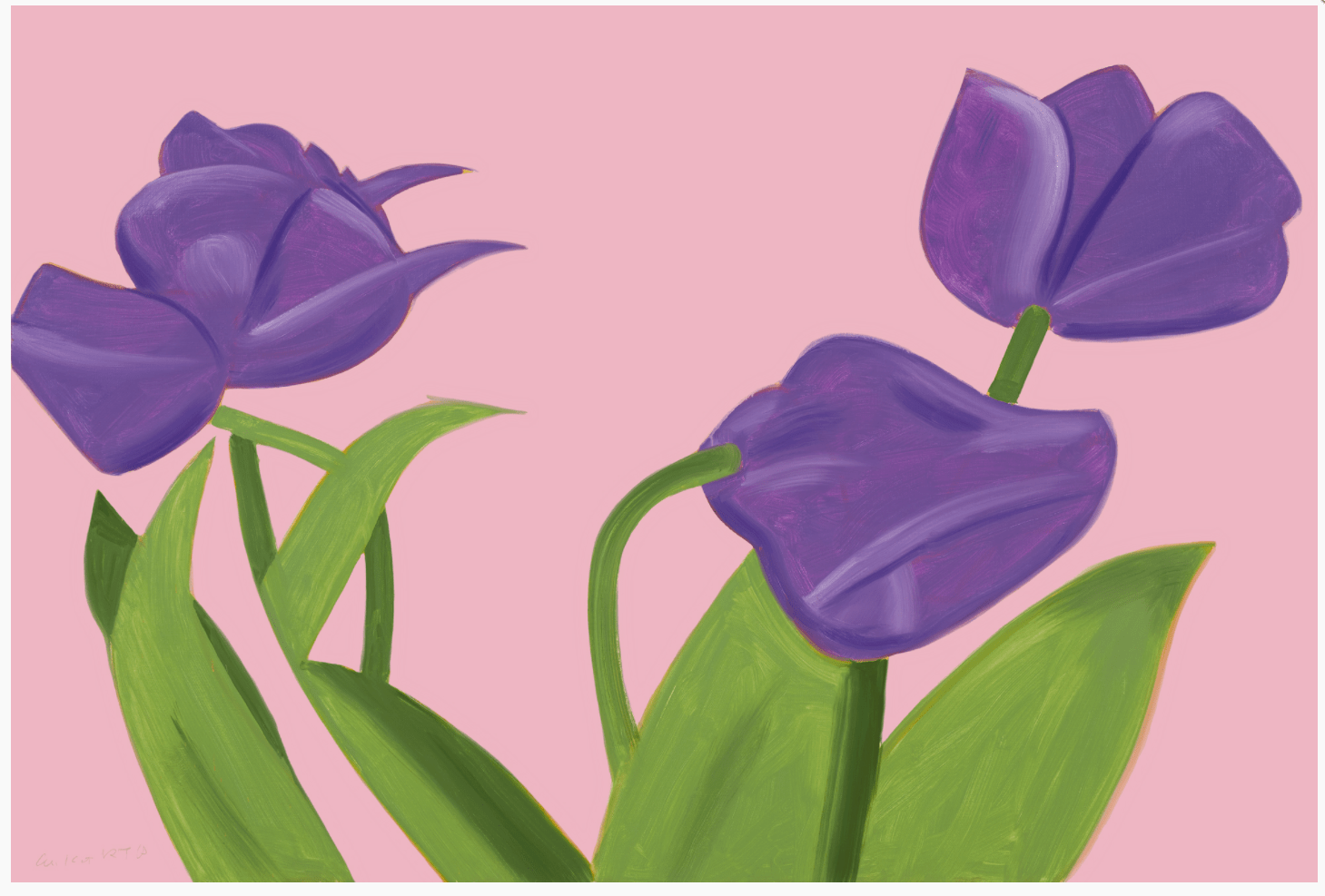 Alex Katz, Purple Tulips 1, pigment print