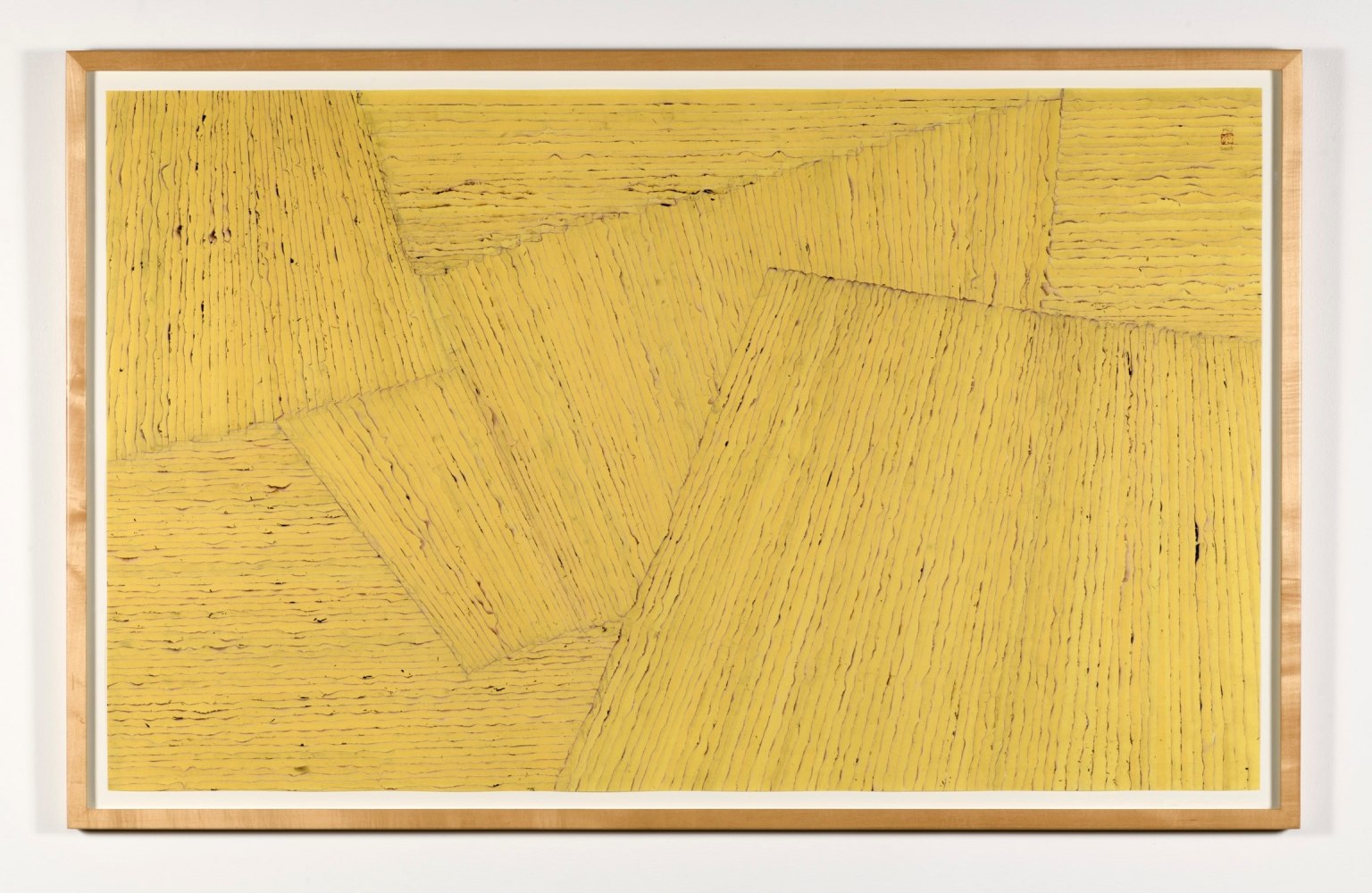 Minjung Kim, Tensione, 2005, rice paper, burned and collaged