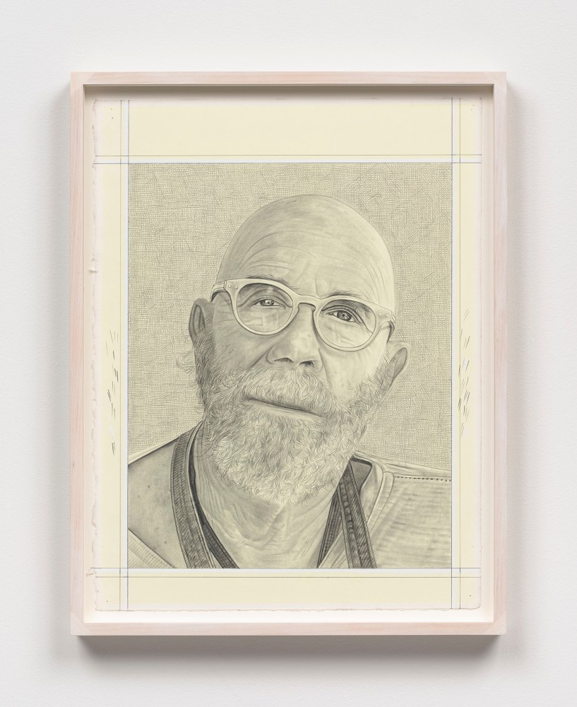 Phong H. Bui&amp;nbsp;(b. 1964)

Chuck Close, 2024

Pencil on paper

14 7/8 x 11 1/4 inches, sheet

16 1&amp;frasl;2 x 12 3&amp;frasl;4 inches, framed
