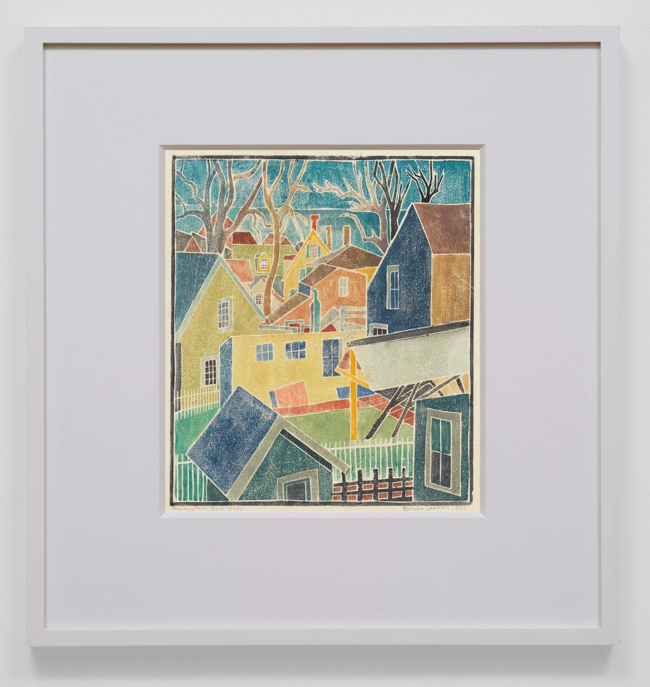 Blanche Lazzell (1878-1956)

Provincetown Back Yards, 1927

Color woodcut

13 x 12 inches, image