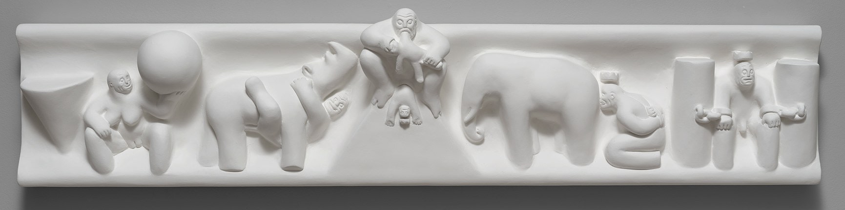 Tom Otterness (b. 1952)

Judgment, 1982-83 (Cast in 2025)

Plaster coated in polymer emulsion

11 1/4 x 51 5/8 x 6 1/4 inches