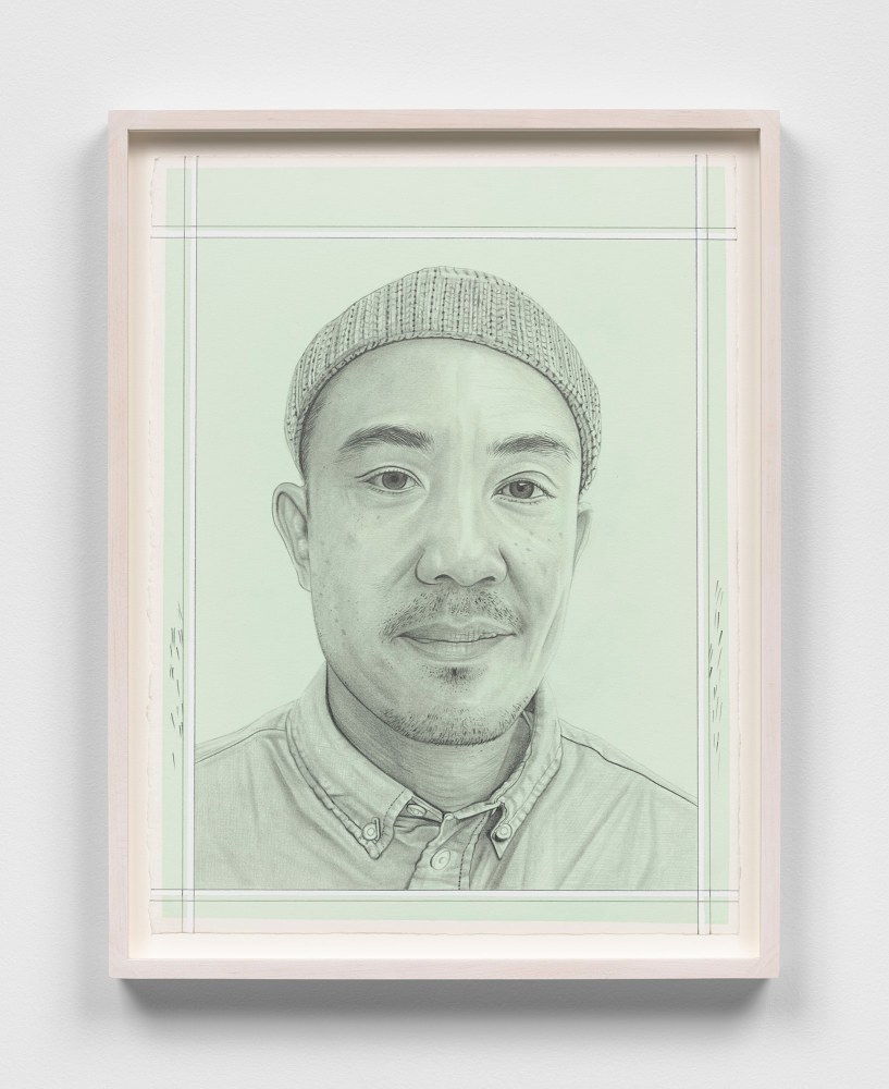 Phong H. Bui&amp;nbsp;(b. 1964)

Tuan Andrew Nguyen, 2025

Pencil on paper

14 7/8 x 11 1/4 inches, sheet

16 1&amp;frasl;2 x 12 3&amp;frasl;4 inches, framed