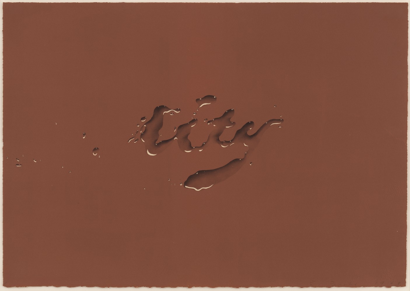 Ed Ruscha (b. 1937)

City, 1969

Lithograph on calendered Rives BFK paper

17 x 24 inches

Unique color trial proof