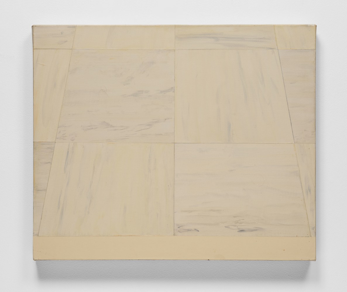 Sylvia Plimack Mangold (b. 1938)

Taped Over Twenty-Four-Inch Exact

Rule on Light Floor, 1975

Acrylic on canvas

20 1/8 x 24 1/4 inches