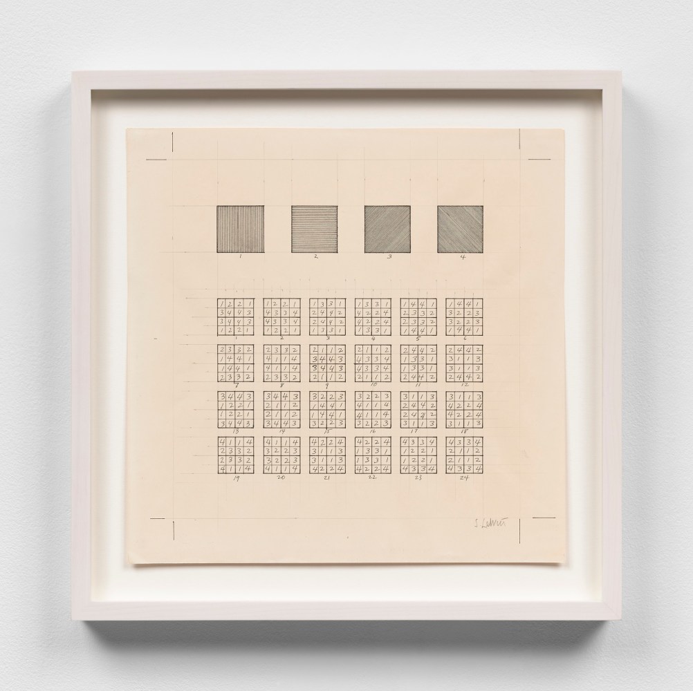 Sol LeWitt (1928-2007)

Drawing Series II/1-24/A, 1968

Ink and pencil on paper

11 7/8 x 11 7/8 inches, sheet

14 7/8 x 14 7/8 inches, framed