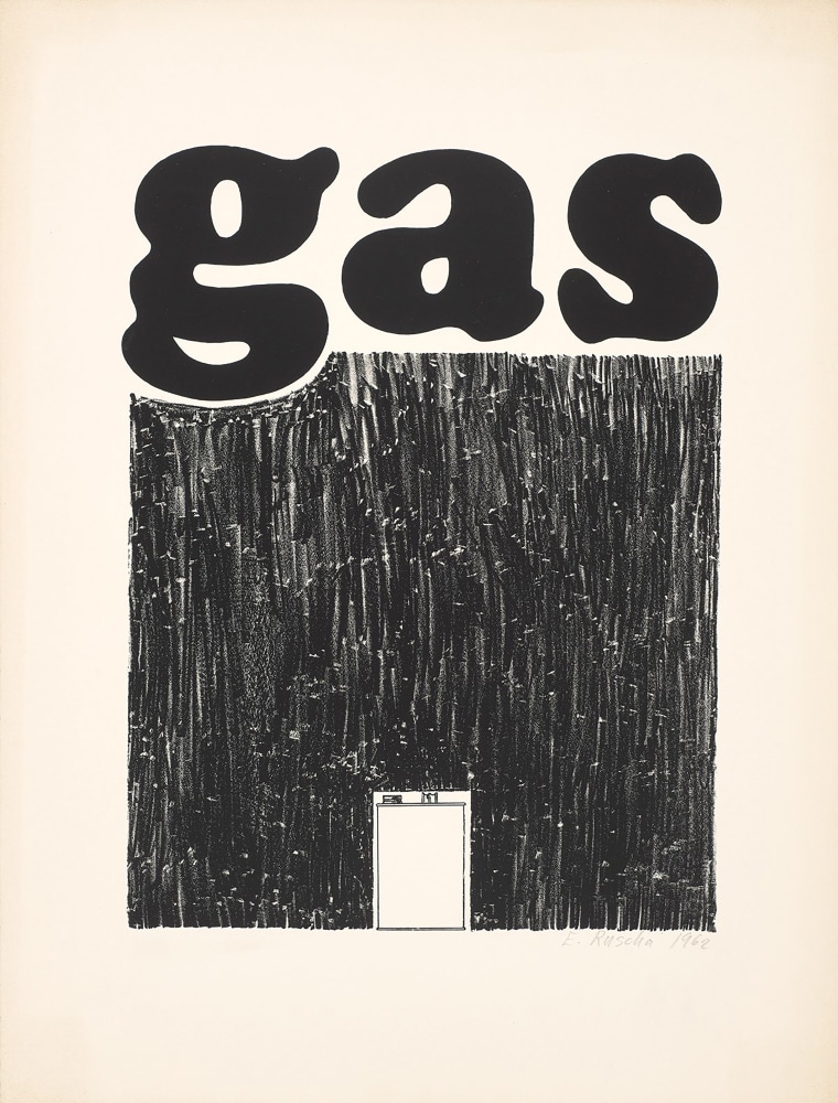 Ed Ruscha (b. 1937)

Gas, 1962

Lithograph on Arches paper

14 1/4 x 11 inches

Edition of 10