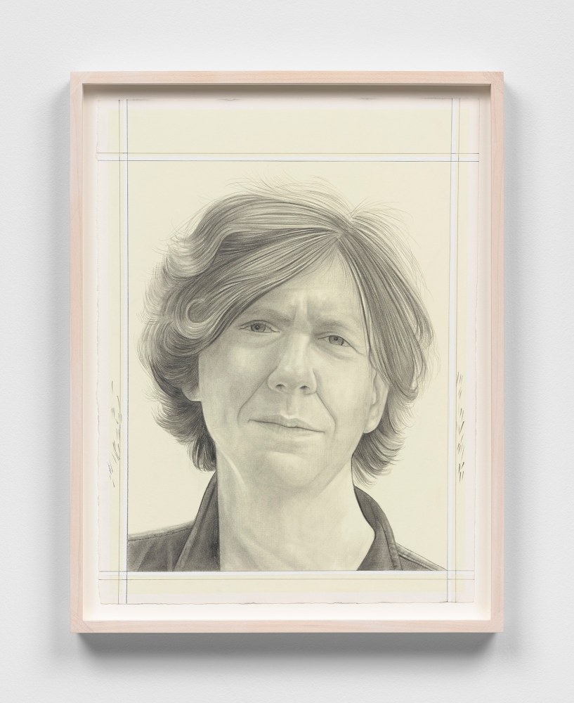 Phong H. Bui&amp;nbsp;(b. 1964)

Thurston Moore, 2025

Pencil on paper

14 7/8 x 11 1/4 inches, sheet

16 1&amp;frasl;2 x 12 3&amp;frasl;4 inches, framed