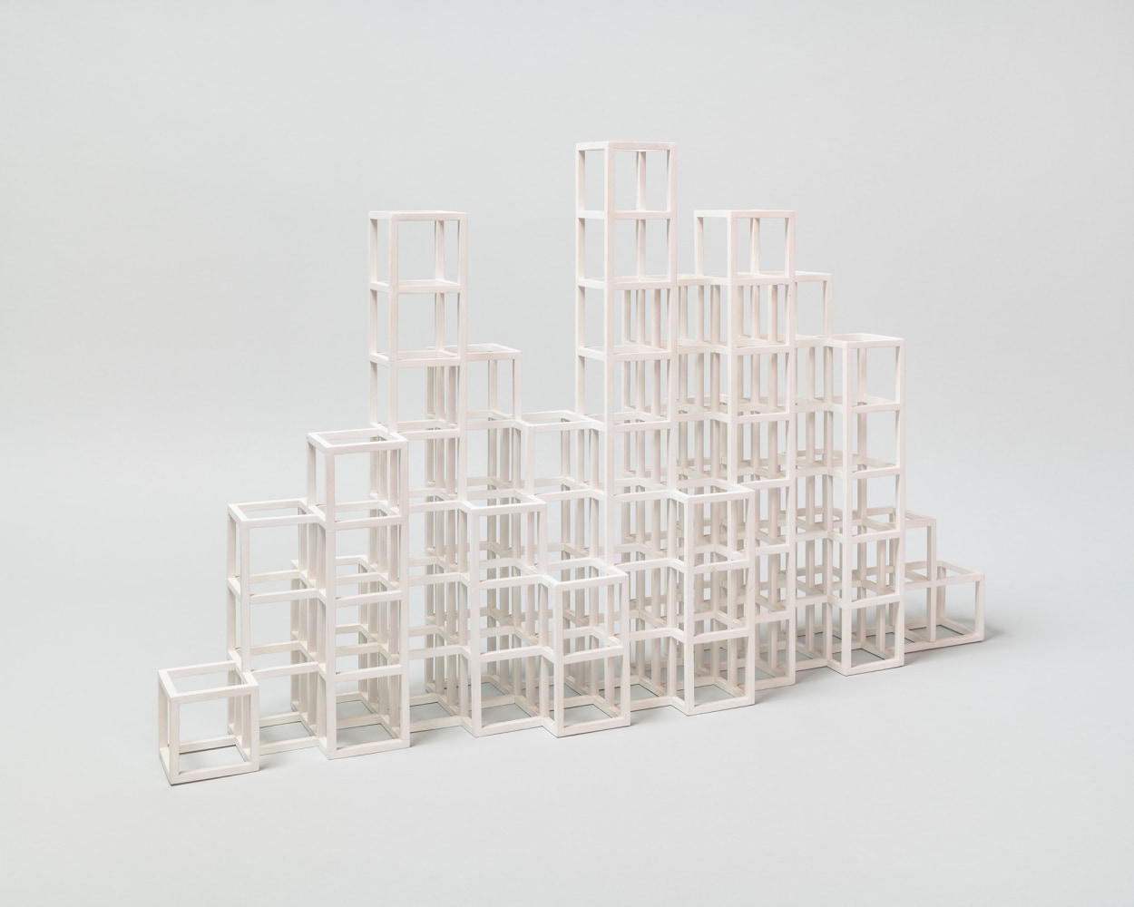 Sol LeWitt (1928-2007)

Open Cube Structure, 1997

Painted wood

20 x 32 x 6 1/2 inches