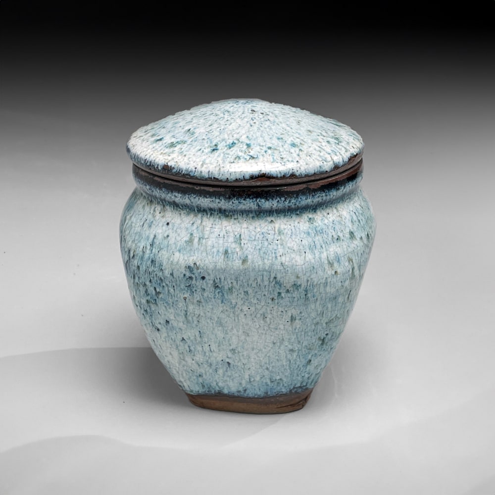 Kawai Kanjirō - Tapering covered jar in namako (