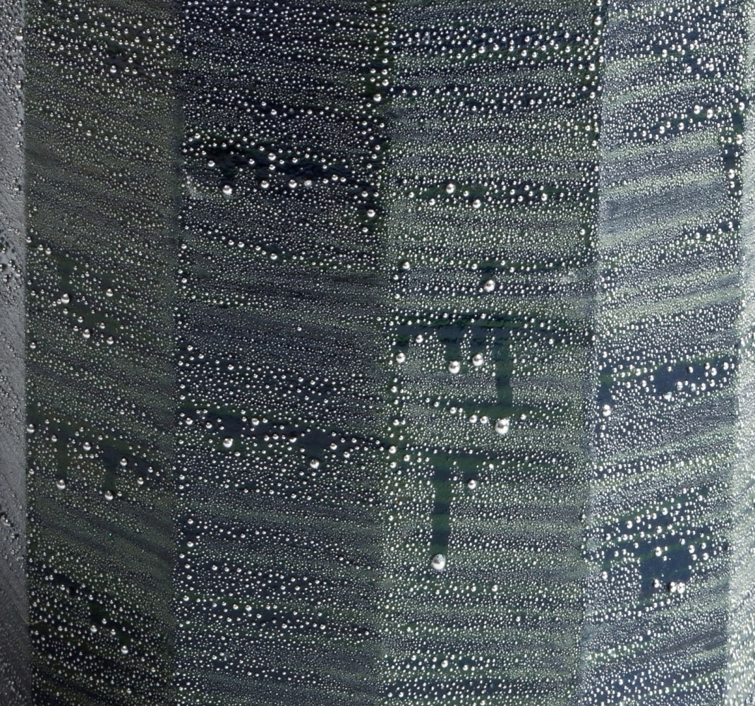 Faceted water jar with cobalt blue glaze, turquoise blue interior, and &amp;quot;silver mist&amp;quot; over-glaze with a cast glass lid

2015

Glazed porcelain and cast glass cover&amp;nbsp;&amp;nbsp; &amp;nbsp;

6 3/4 x 5 5/8 x 5 5/8 in.