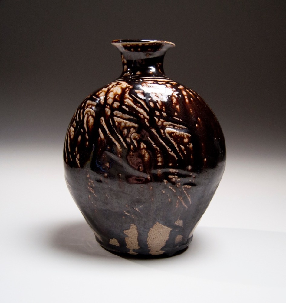 Hamada Shōji - Flattened vessel with textured surface - Artworks - Joan ...