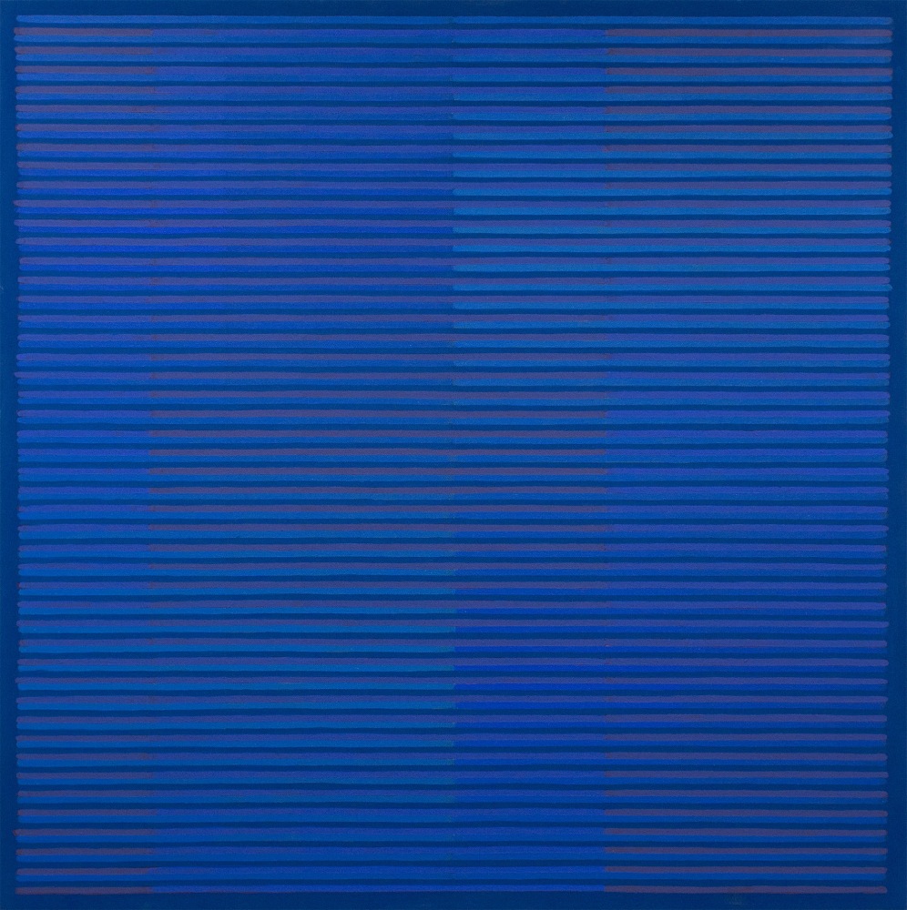 BLUE (FLOW) 2015  Acrylic on canvas,  36 x 36&quot;