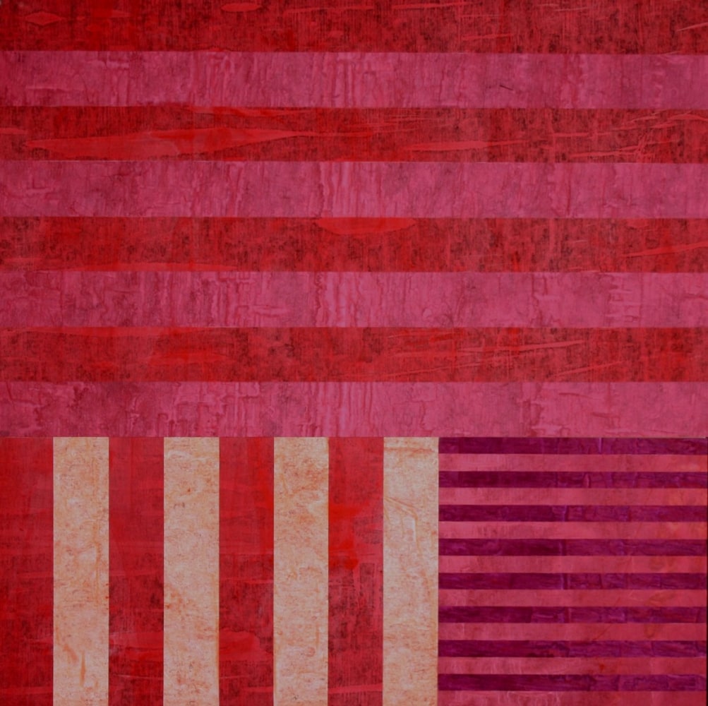 RED VIOLET (FIBONACCI) 2004
​Acrylic on silk mounted on museum board, 34 x 34&amp;quot;