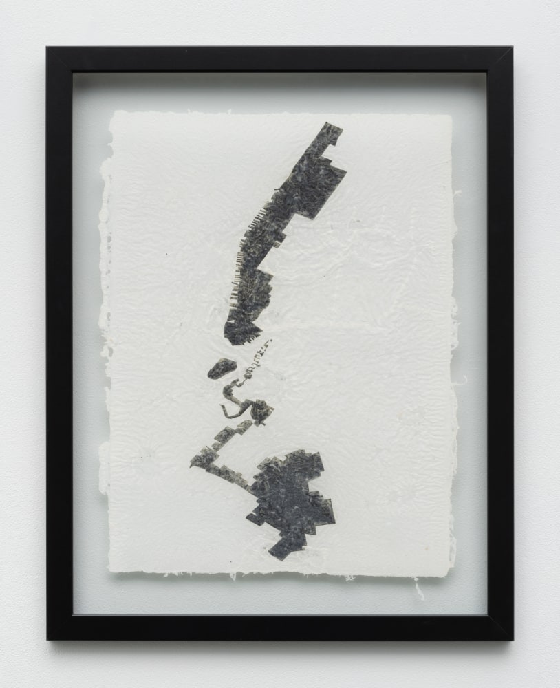 jina valentine
LITERACY TEST: RORSCHACH, 2016
Iron gall ink on paper made from Sea Isle Cotton shirts
17&amp;nbsp;&amp;frac34; &amp;times; 22&amp;nbsp;&amp;frac12; in.
(45.1 &amp;times; 57.2 cm)
&amp;nbsp;