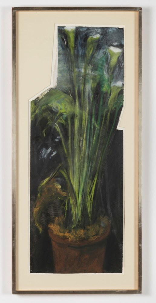 Calla Lillies No. 3, 1991
Oil, pastel, charcoal and pencil on paper
45 3/4 &amp;times; 17 inches
(116.2 &amp;times; 43.2 cm)