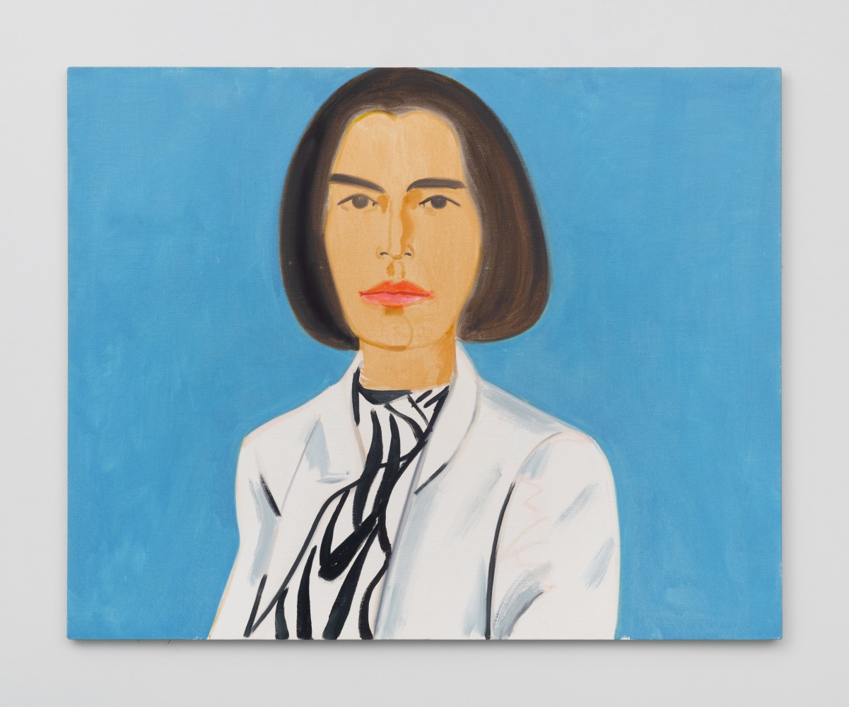 Vivien in White Coat 8, 2021
Oil on linen
48 &amp;times; 60 inches
(121.9 &amp;times; 152.4 cm)