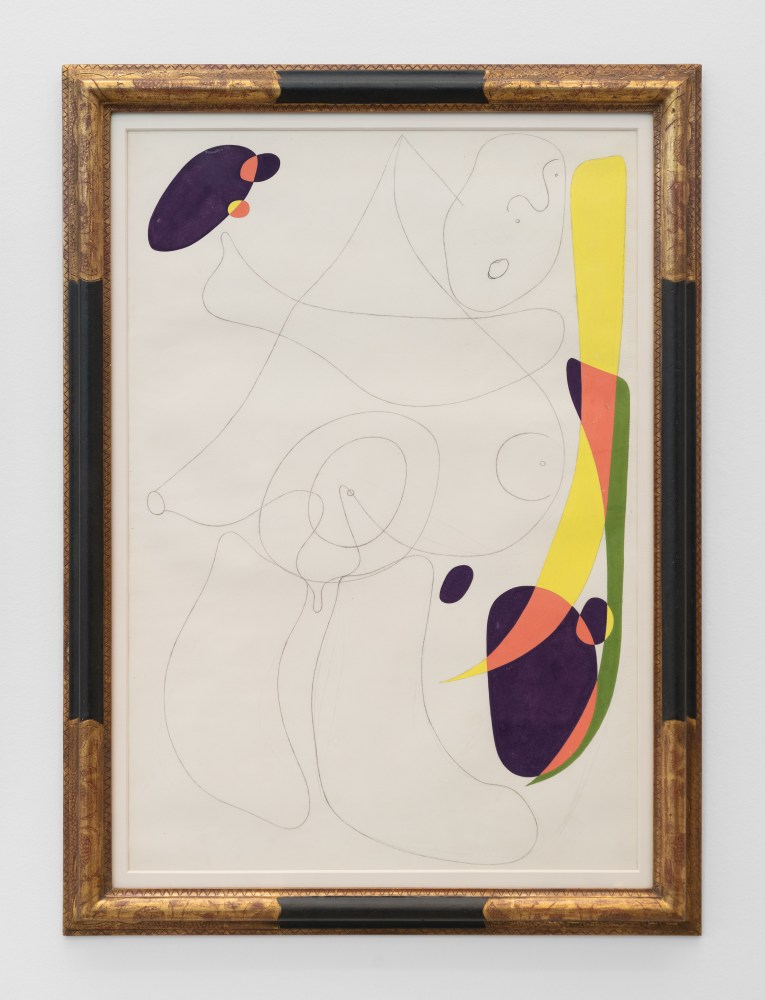 Joan Mir&amp;oacute;
Gouache-Dessin,&amp;nbsp;1934
Gouache and pencil on paper
41 &amp;times; 27 ⅞ in.
(104.1 &amp;times; 70.8 cm)&amp;nbsp;
Private Collection