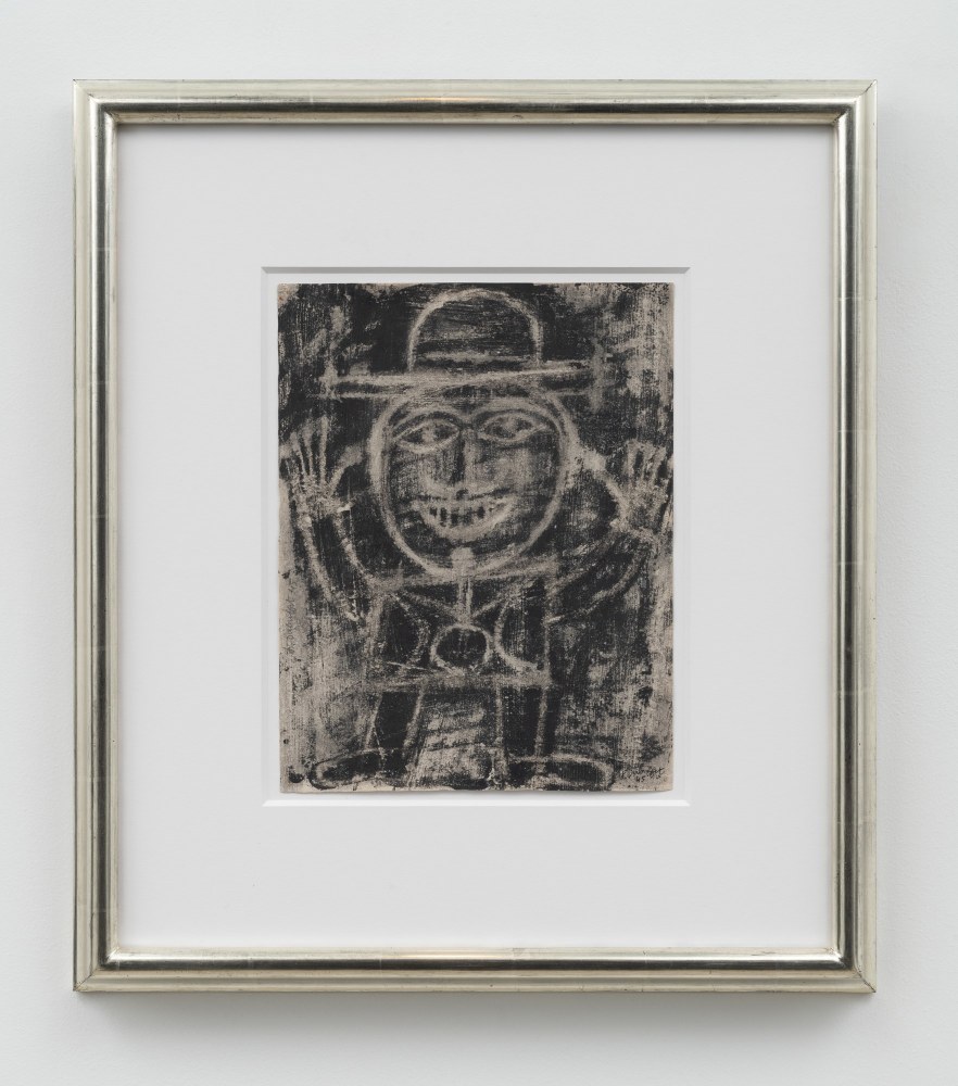 Jean Dubuffet
Personnage au chapeau melon, 1945
Ink on paper
12 &amp;frac12; &amp;times; 9 &amp;frac34; in.
(31.8 &amp;times; 24.8 cm)
Private Collection