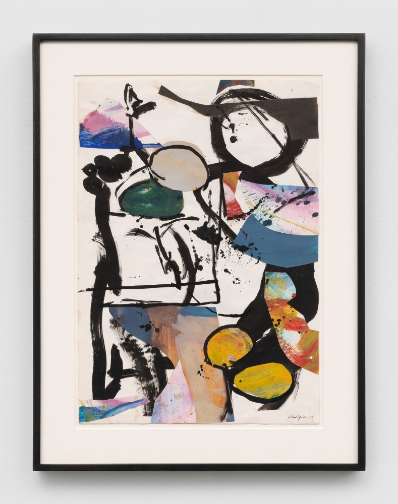 Grace Hartigan
Untitled, 1956
Oil, ink and collage on paper
23 &amp;times; 16 in.
(58.4 &amp;times; 40.6 cm)
Private Collection