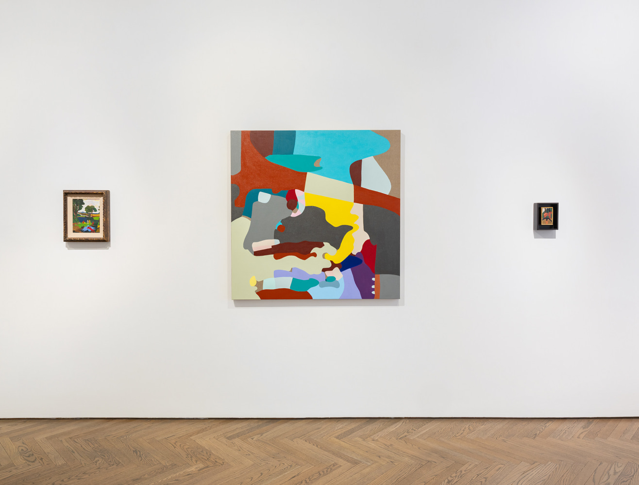 Installation view of Real Monsters in Bold Colors: Bob Thompson and Candida Alvarez, GRAY New York, 2025.
