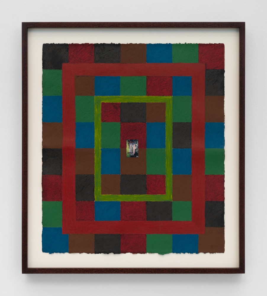 McArthur Binion
Modern:Ancient:Brown, 1985&amp;ndash;86
Oil paint stick and paper on paper
29 &amp;times; 25 in.
(73.7 &amp;times; 63.5 cm)
Private Collection