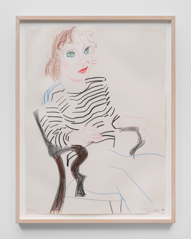 David Hockney
Celia, May,&amp;nbsp;1984
Colored crayon on ivory wove paper
30 &amp;frac14; &amp;times; 22&amp;nbsp;⅜ in.
(76.8 &amp;times; 56.8 cm)
Private Collection