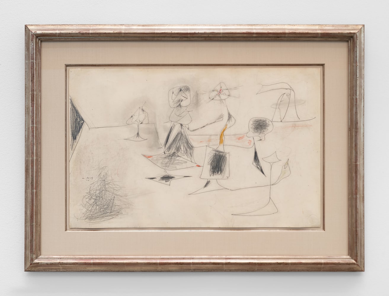 Arshile Gorky
Untitled, 1946
Pencil and crayon on Strathmore paper
22&amp;nbsp;⅝ &amp;times; 31 1/8 &amp;times; 1&amp;nbsp;⅜ in.
(57.5 &amp;times; 79.1 &amp;times; 3.5 cm)
Private Collection
&amp;nbsp;