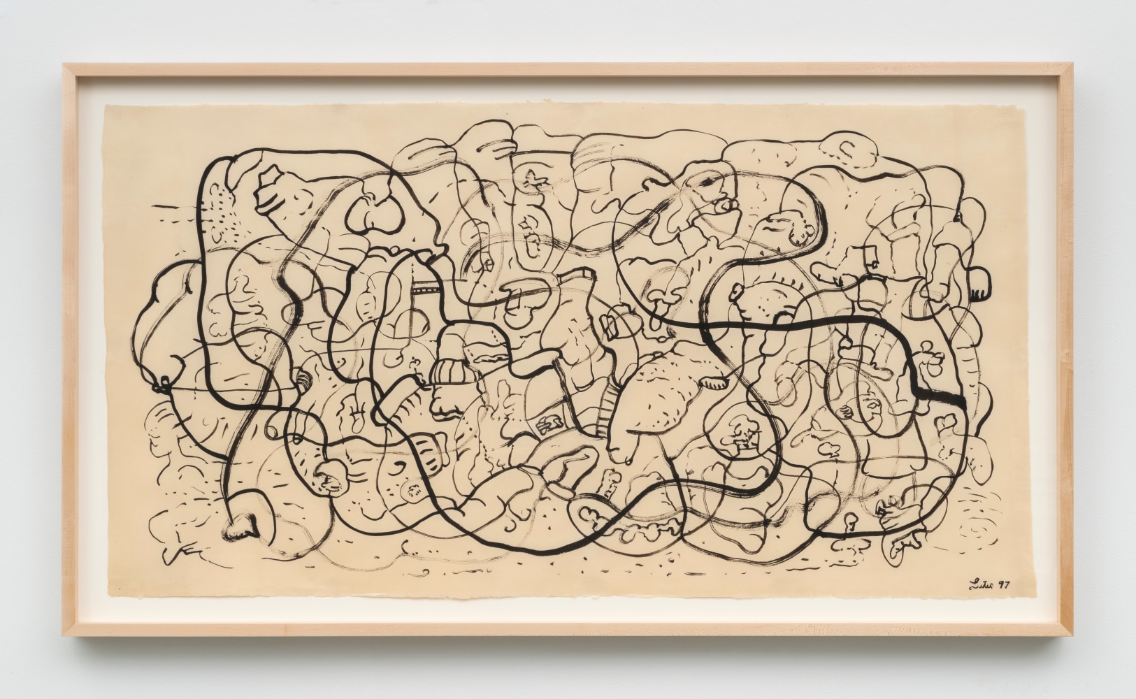 Jim Lutes
All wrong, Alright?, 1997
Ink on Japanese paper
29&amp;nbsp;&amp;frac12; &amp;times; 55&amp;nbsp;&amp;frac14; in.
(74.9 &amp;times; 140.3 cm)