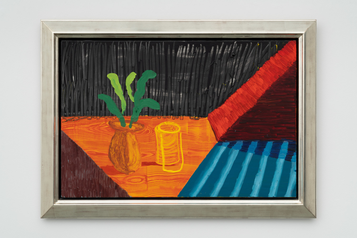David Hockney
Glass of Lemonade, 1991
Oil on canvas
24 &amp;times; 36 inches (61 &amp;times; 91.4 cm)
Sold