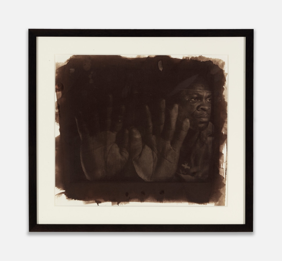Eugene (Seeing in the Dark Series),&amp;nbsp;c. 1999
Van Dyke Brown print
Image: 16 &amp;times; 17 1/8 inches (40.6 &amp;times; 43.5 cm)
Framed: 19 3/8 &amp;times; 21 1/2 &amp;times; 1 3/8 inches (49.2 &amp;times; 54.6 &amp;times; 3.5 cm)
Unique