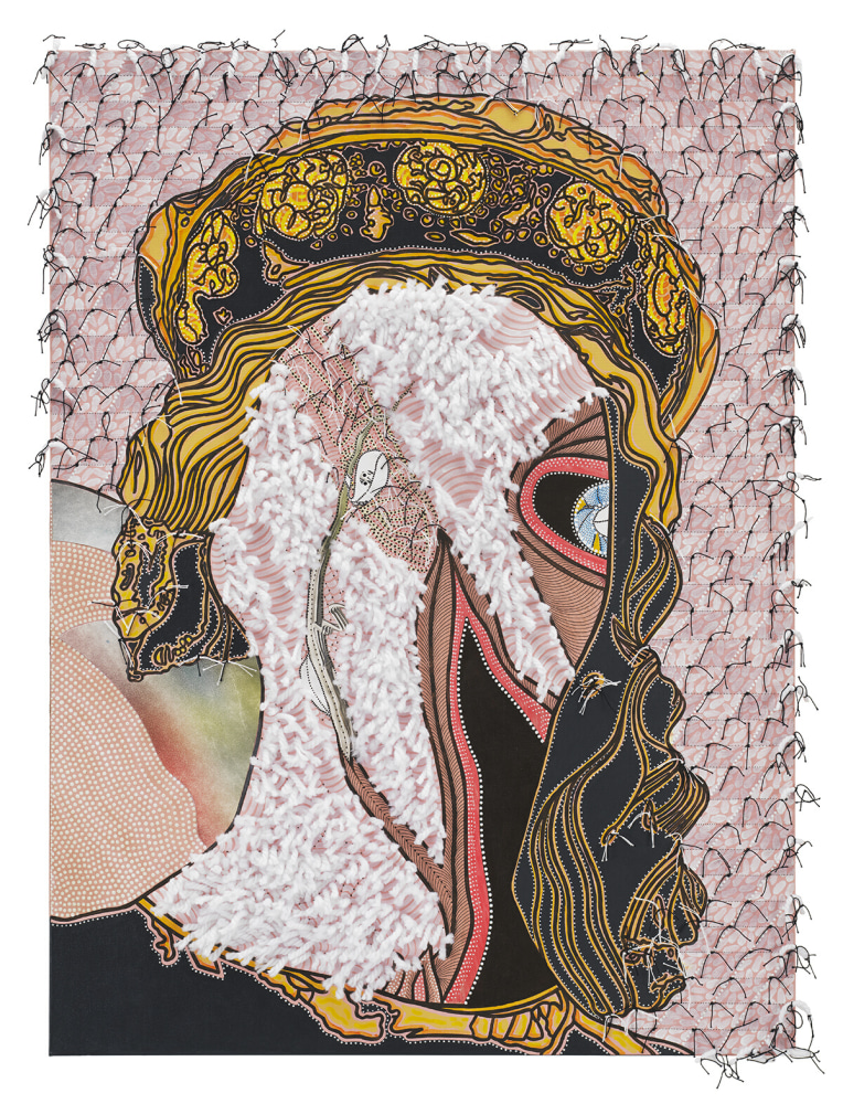 Franklin Williams
Secret Sweet Slovakia, 2020
Acrylic, yarn and crochet thread on canvas
40 x 30 inches (101.6 x 76.2 cm)