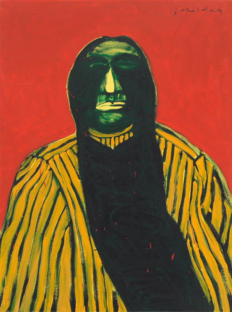 Fritz Scholder
Dartmouth Portrait #3, 1973
Oil on canvas
40 x 30 inches
101.6 x 76.2 cm