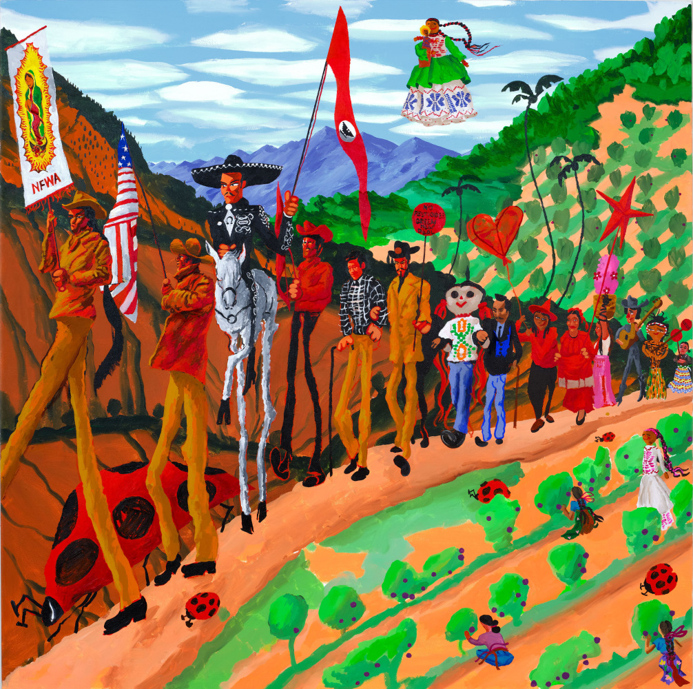 March to Sacramento, 2024
Acrylic and cochineal on canvas
72 x 72 inches