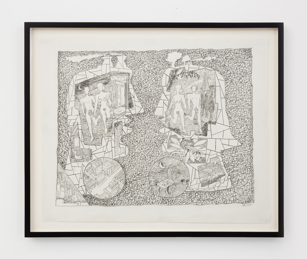Derek&amp;nbsp;Boshier
Addy and Ernie (from the &amp;quot;Headlines&amp;quot;series),&amp;nbsp;2018
pencil on paper
15 1/2 x 19 1/2 in (39.4 x 49.5 cm)
DB202