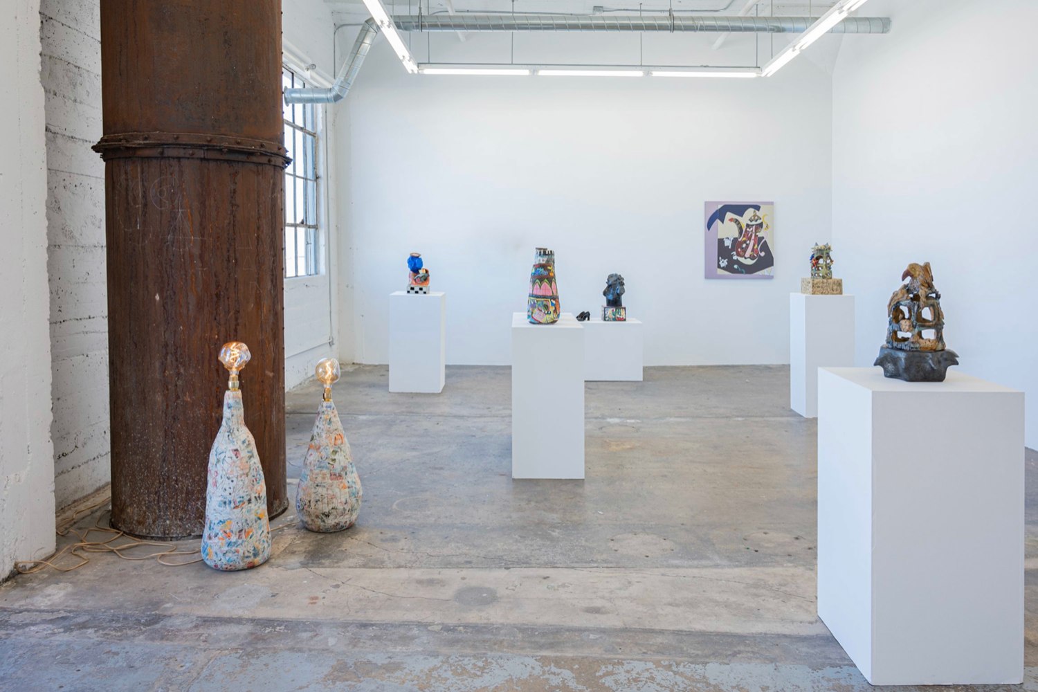 Installation view of Ceramic Lamp by Lauren Elder