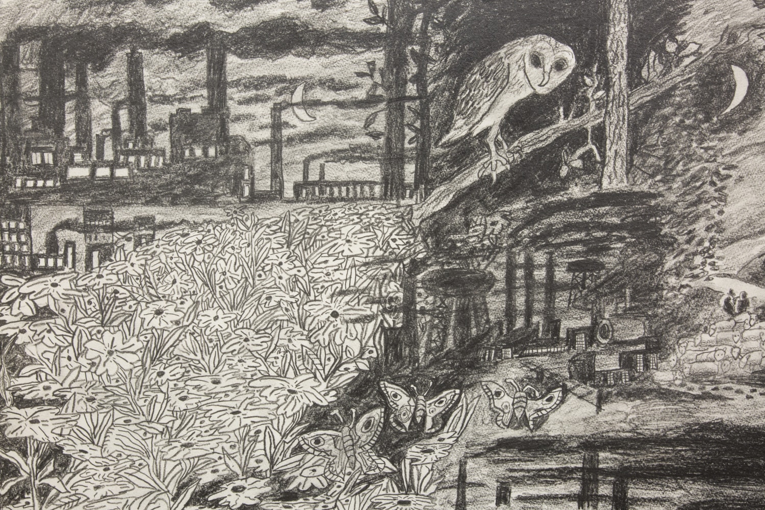 Derek Boshier,&amp;nbsp;Samuel Palmer&amp;#39;s Nightmare, detail, 2019