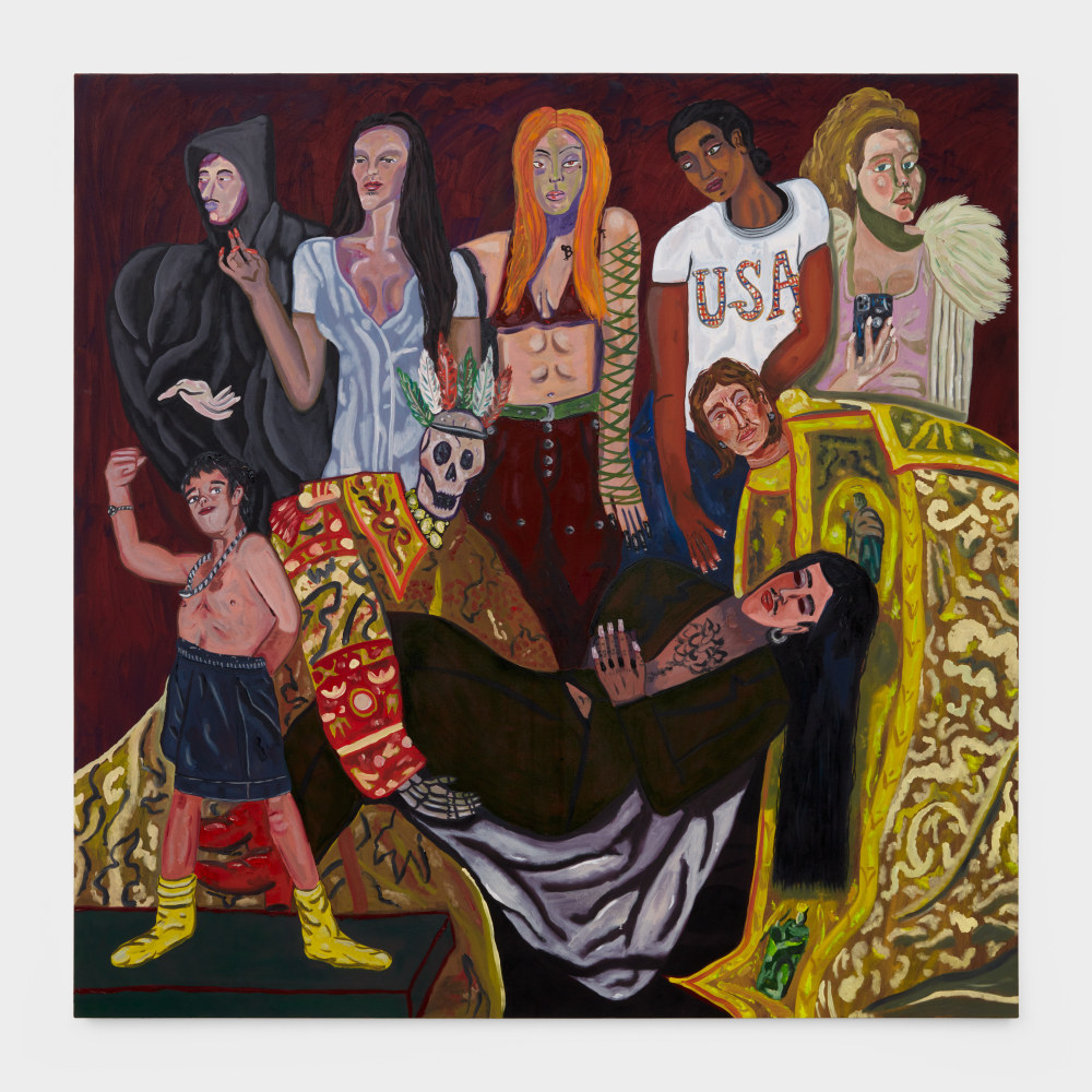 Marcel Alcalá's artwork &quot;The Performance of Being&quot;, 72 x 72 in (182.9 x 182.9 cm), oil on canvas, 2023