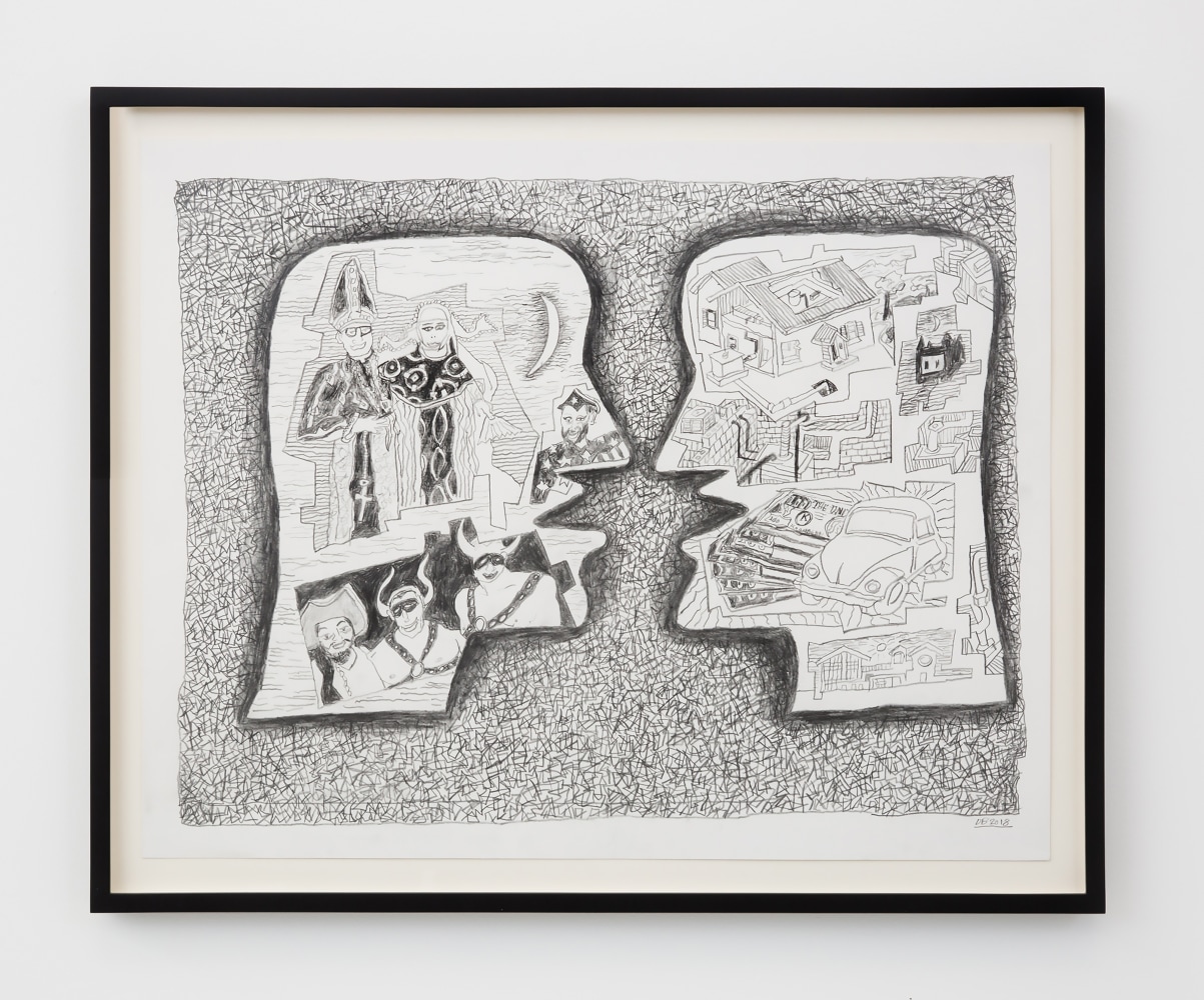 Derek&amp;nbsp;Boshier
The Subscribers - &amp;quot;Out Smart Magazine Classified Jobs, House and Auto Newspaper&amp;quot;, 2018
pencil on paper
18 x 24 in (45.7 x 61 cm)
DB207