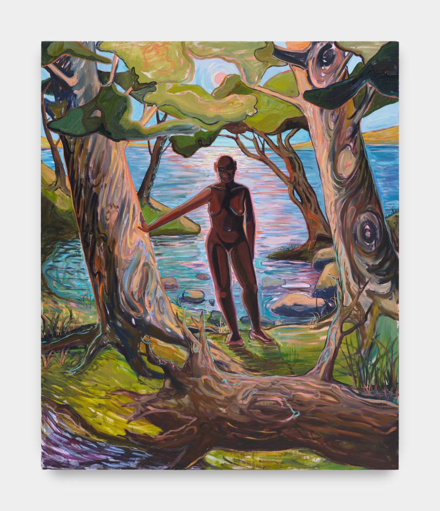 Kemi Onabul&amp;eacute;

Shown in Silhouette, 2024

oil on canvas

70 7/8 x 59 in (180 x 150 cm)