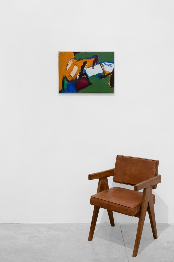 Wook-Kyung Choi (1940 - 1985) Shang, 1966 Acrylic and paper mounted on canvas 16 3/4 x 22 1/2 inches 42.5 x 57 cm